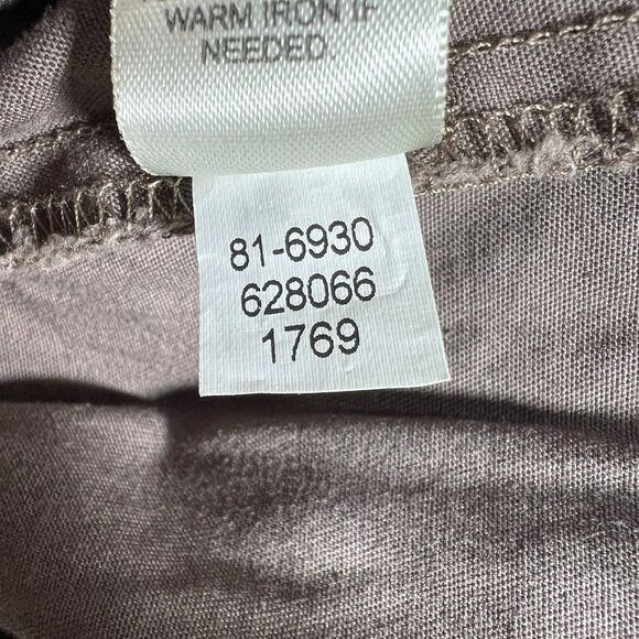 NEW J.Jill Womens Brown Drawstring Waist Wide Leg Cropped Utility Pants Size 10 - Picture 6 of 12